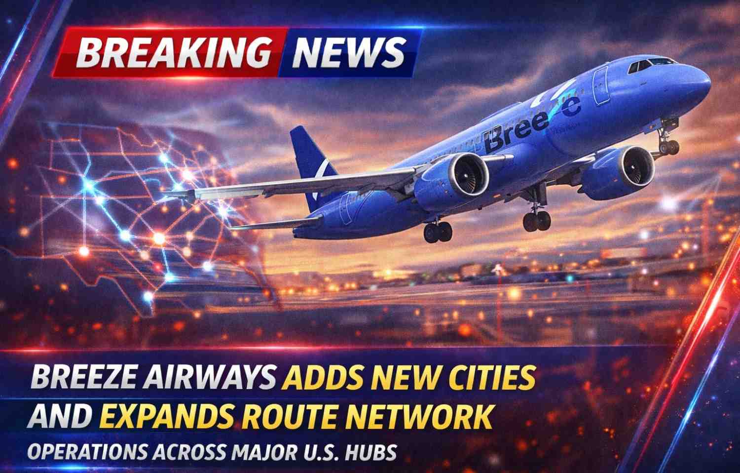 Breeze Airways Adds New Cities and Expands Route Network