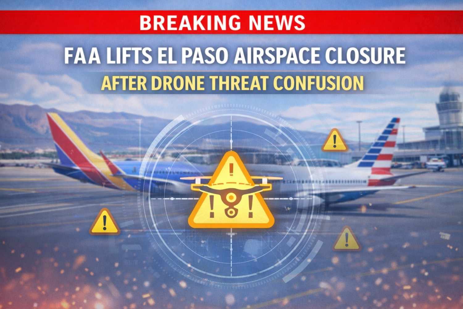 FAA Lifts El Paso Airspace Closure After Drone Threat Confusion