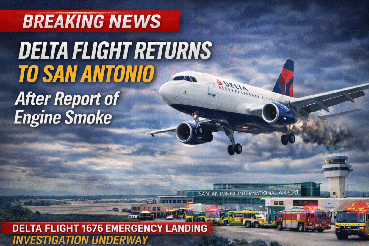 Delta Flight Returns to San Antonio After Engine Smoke Reported