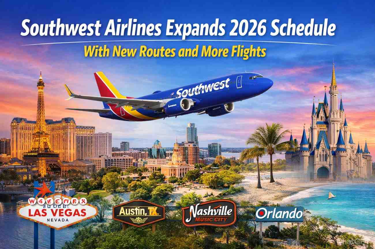Southwest Airlines Expands 2026 Schedule With New Routes and More Flights