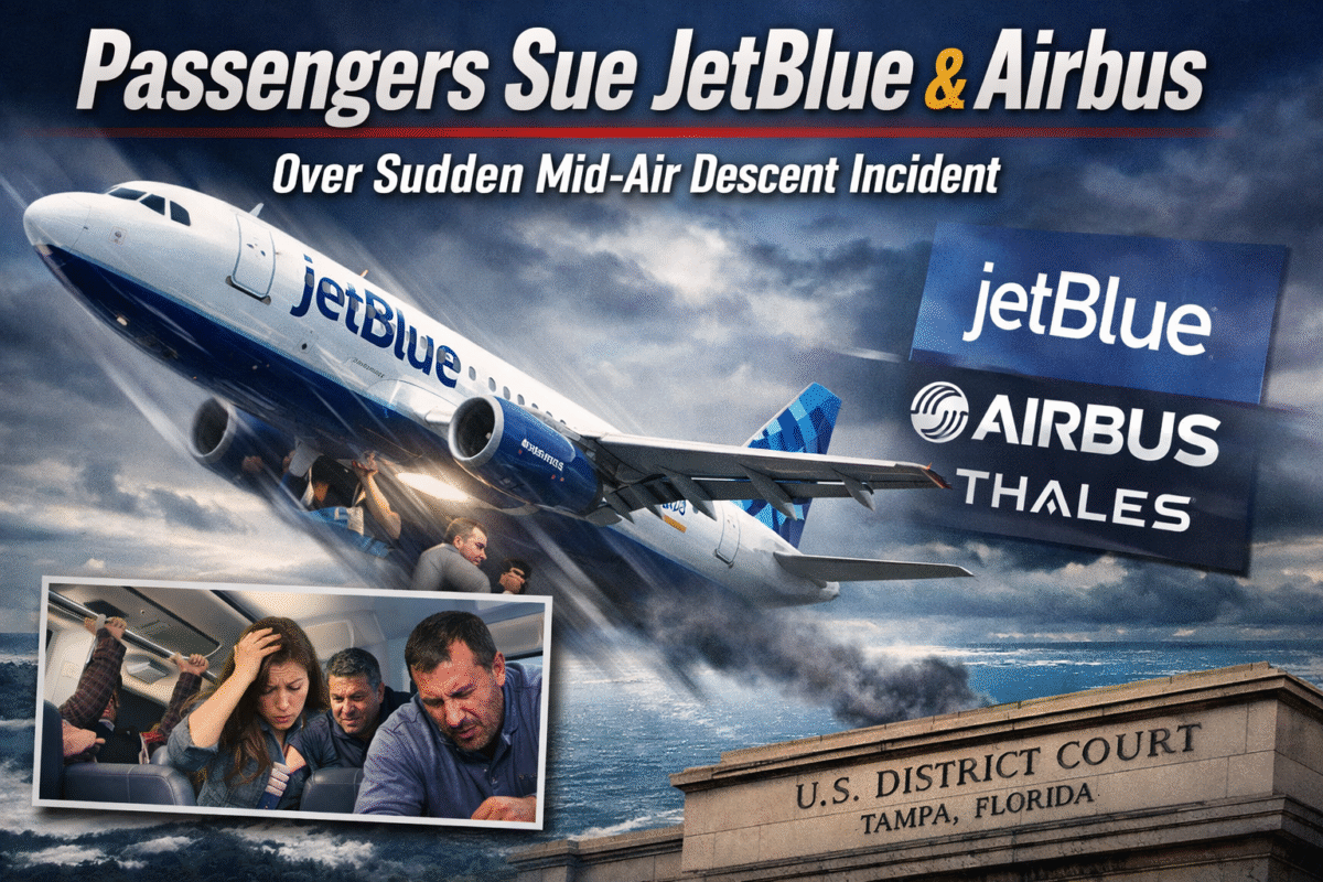 Passengers Sue JetBlue and Airbus Over Sudden Mid‑Air Descent Incident