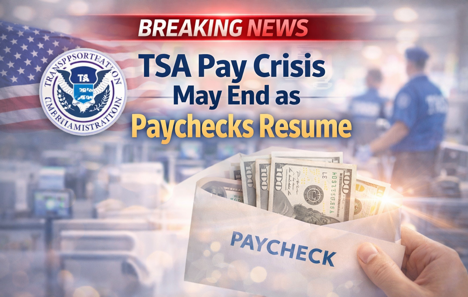 TSA crisis resolution with paycheck resumption