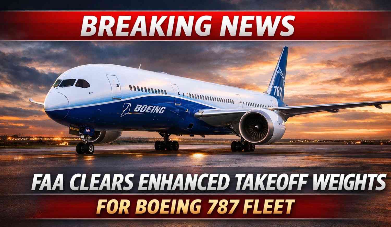 FAA Clears Enhanced Takeoff Weights for Boeing 787 Fleet