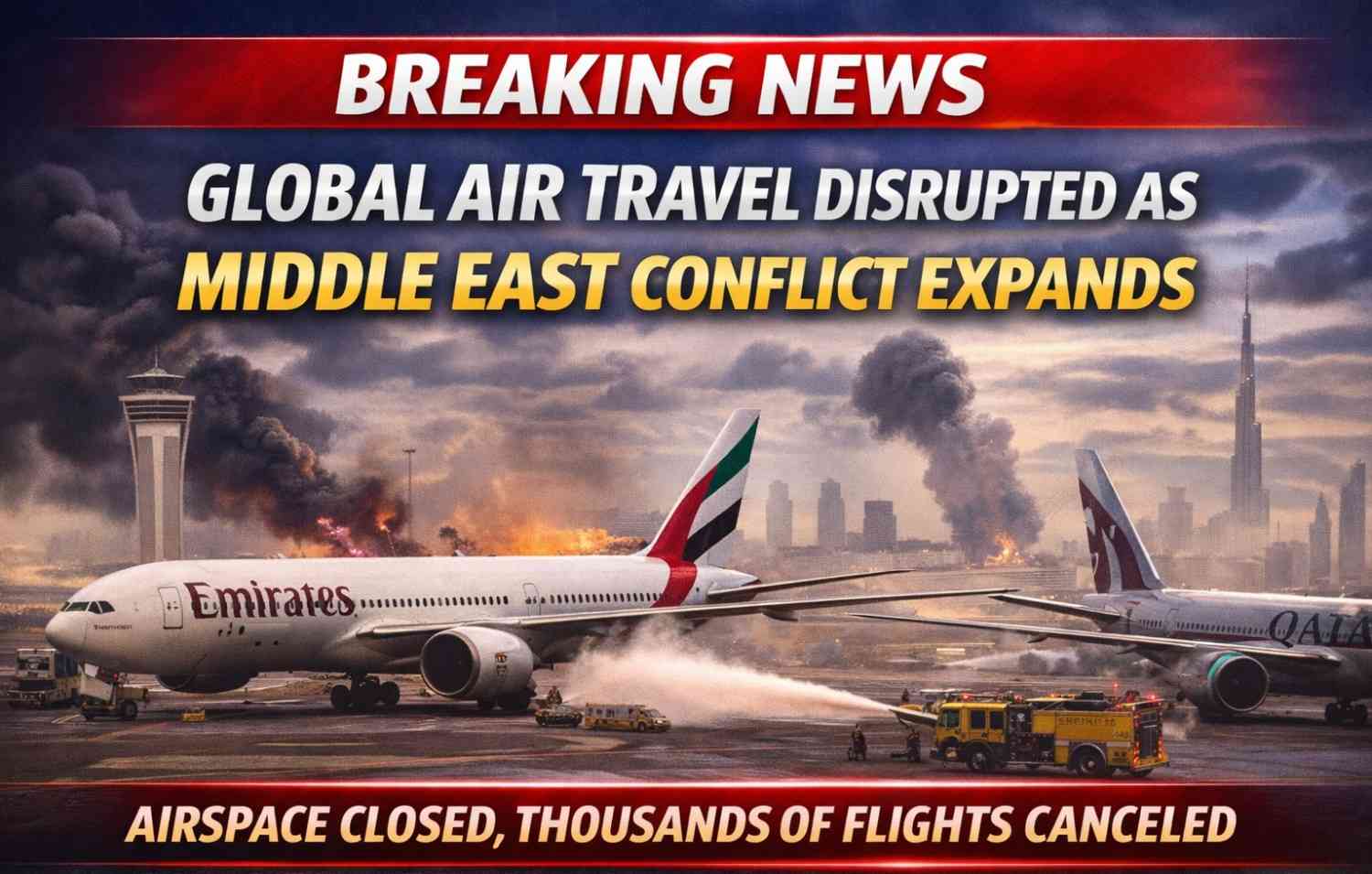 Global Air Travel Disrupted as Middle East Conflict Expands