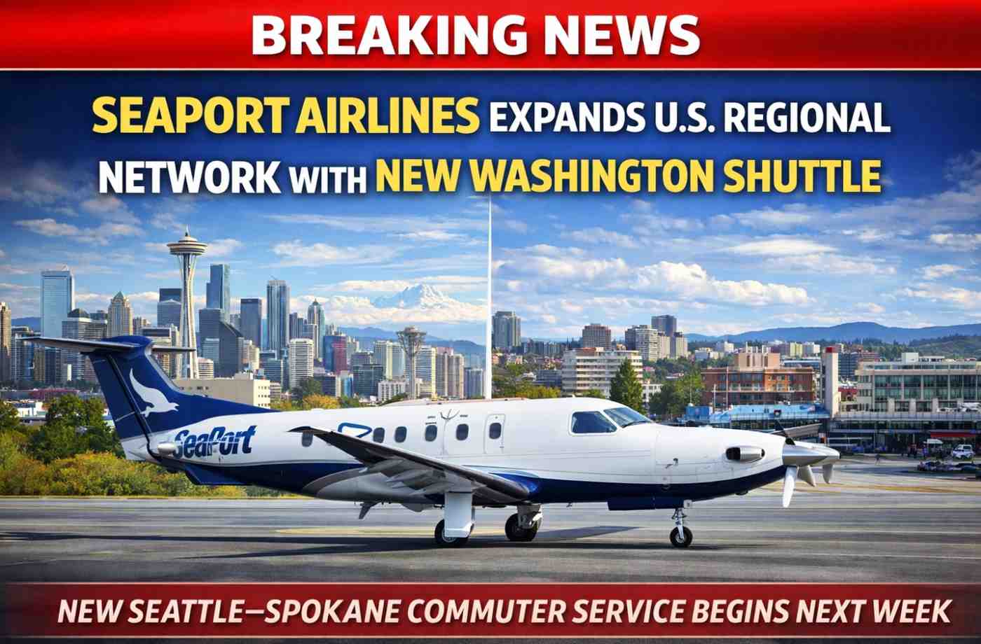 SeaPort Airlines Expands U.S. Regional Network with New Washington Shuttle