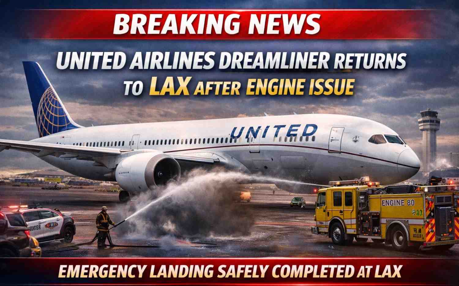 United Airlines Dreamliner Returns to LAX After Engine Issue