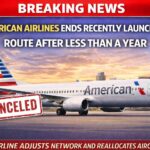 American Airlines route cancelled announcement