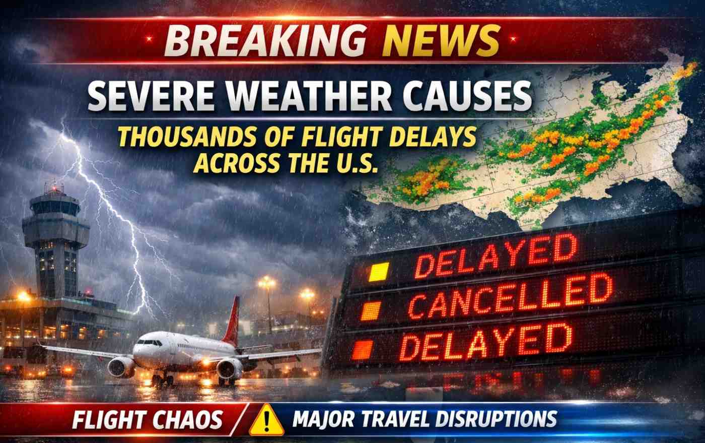 Severe Weather Causes Thousands of Flight Delays Across the U.S.