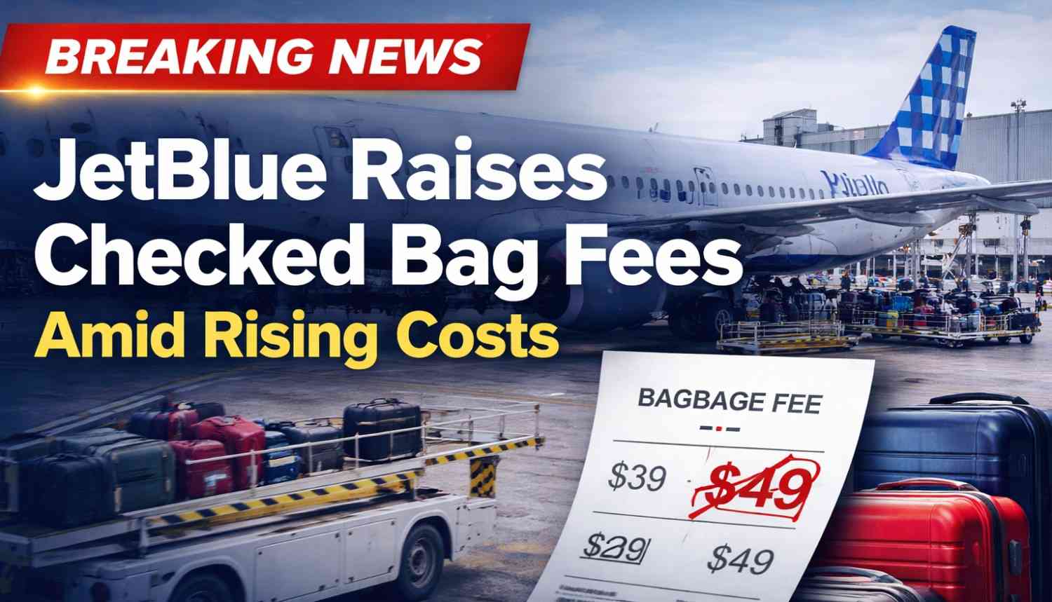 JetBlue Raises Checked Bag Fees Amid Rising Costs
